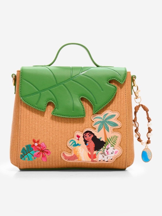 Disney Handbags - New Her Universe Disney Moana Rattan Leaf Crossbody Bag With Charm